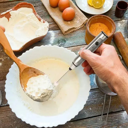 Portable Electric Milk Frothers Handheld Blender USB Mini Coffee Maker Whisk Mixer Cappuccino Cream Egg Beater Food Blender - RIGBYZ