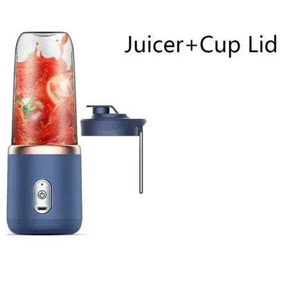 Portable Juicer Cup Smoothie Blender 6 Blade Blender Bottle Household Fruit Juicer Cup USB Rechargeable Juicer Kitchen Tool - RIGBYZ