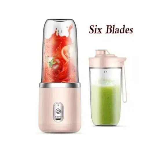 Portable Blender Bottle Electric 6 Blades Multifunction Juice Blender Fresh Juice Smoothie Blender Ice CrushCup Food Processor - RIGBYZ