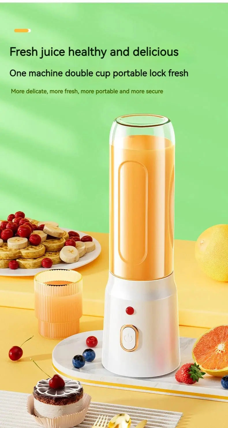 Portable Wireless Blender Electric Fruit Juicer Machine For Orange Ice Crushing 10 Blades Auxiliary Food Machine 1500mA Mixer - RIGBYZ