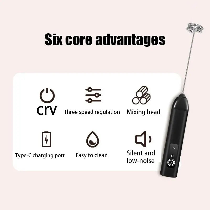 Hot sale Electric Milk Frother Handheld Egg Beater Foamer Coffee Maker Electric Blender Mixer Mini Portable Blender Kitchen Tool - RIGBYZ