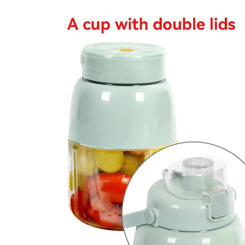 Portable Fruit Blender 800ml Multifunctional Electric Juicer Cup 10 Steel Blades Summer Milkshake Machine USB Rechargeable - RIGBYZ