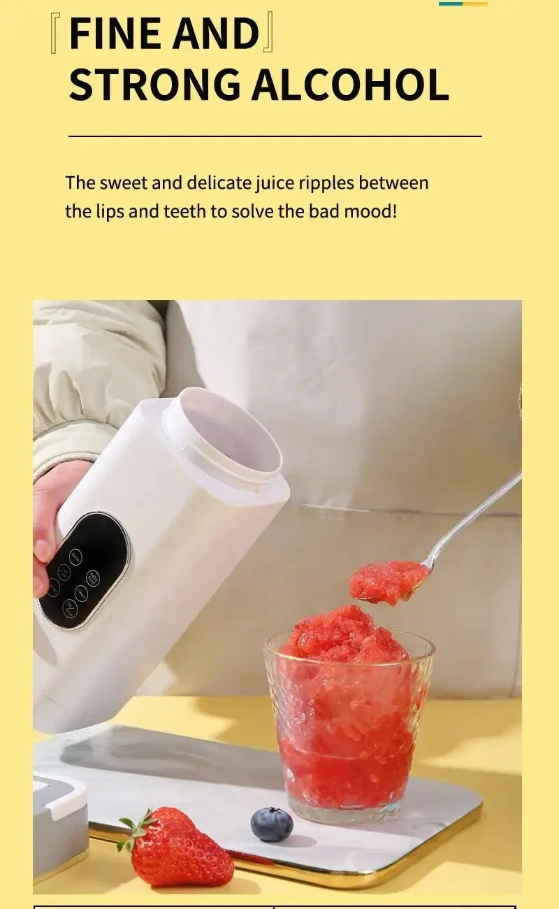 Electric Blender Rechargeable Portable Juicer USB Charging Hand Blender Electric Fruit Juicer 12 Blades Crushed Ice Juicer Cup - RIGBYZ