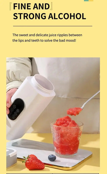 Electric Blender Rechargeable Portable Juicer USB Charging Hand Blender Electric Fruit Juicer 12 Blades Crushed Ice Juicer Cup - RIGBYZ