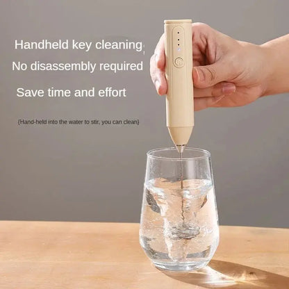 Handheld WhiskAutomatic Stainless Steel Mini Portable Blender 3 Speed Adjustable USB Rechargeable Blender Milk Frother - RIGBYZ