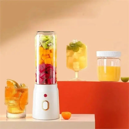 Portable Wireless Blender Electric Fruit Juicer Machine For Orange Ice Crushing 10 Blades Auxiliary Food Machine 1500mA Mixer - RIGBYZ