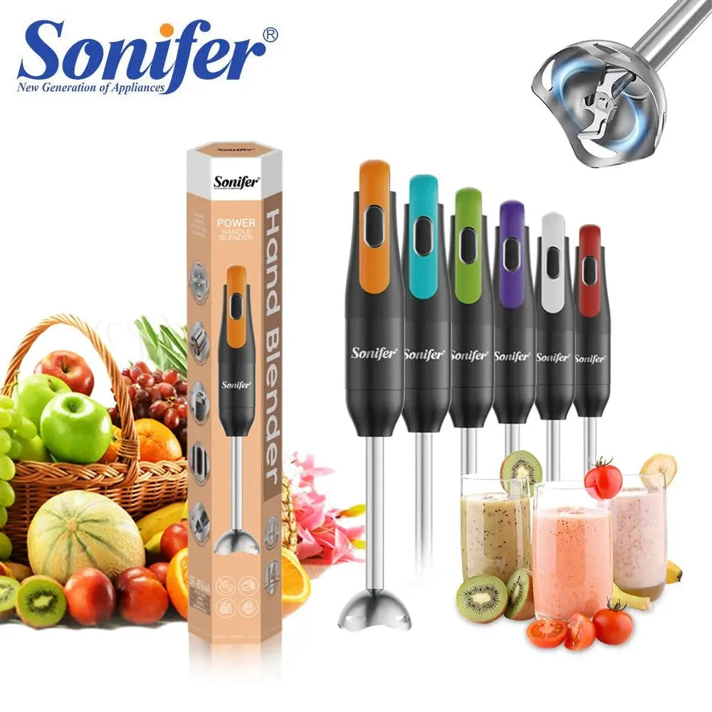 Hand Blender Set with Copper Motor, One - Button Control, 15000RPM Max, Detachable Stainless Steel Shaft & Blade, 300W - RIGBYZ