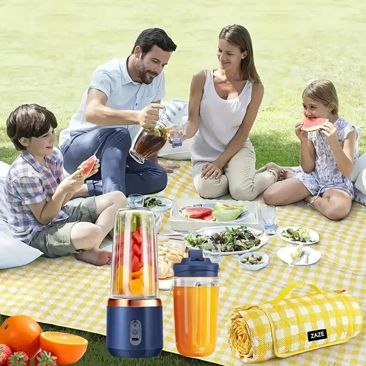 1 compact 2 - in - 1 portable blender with USB charging - perfect for carrying smoothies and fresh juices on the go, portable smooth - RIGBYZ