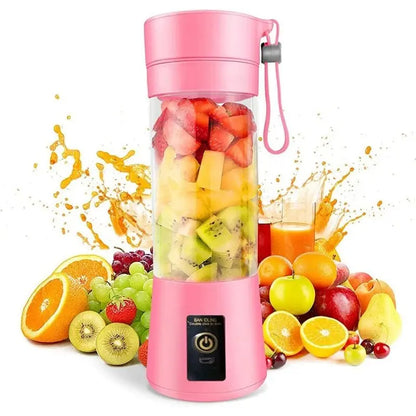 Portable Blender Mini Blender for Shakes and Smoothies Rechargeable USB 380Ml Traveling Fruit Juicer Cup with 6 Blades - RIGBYZ
