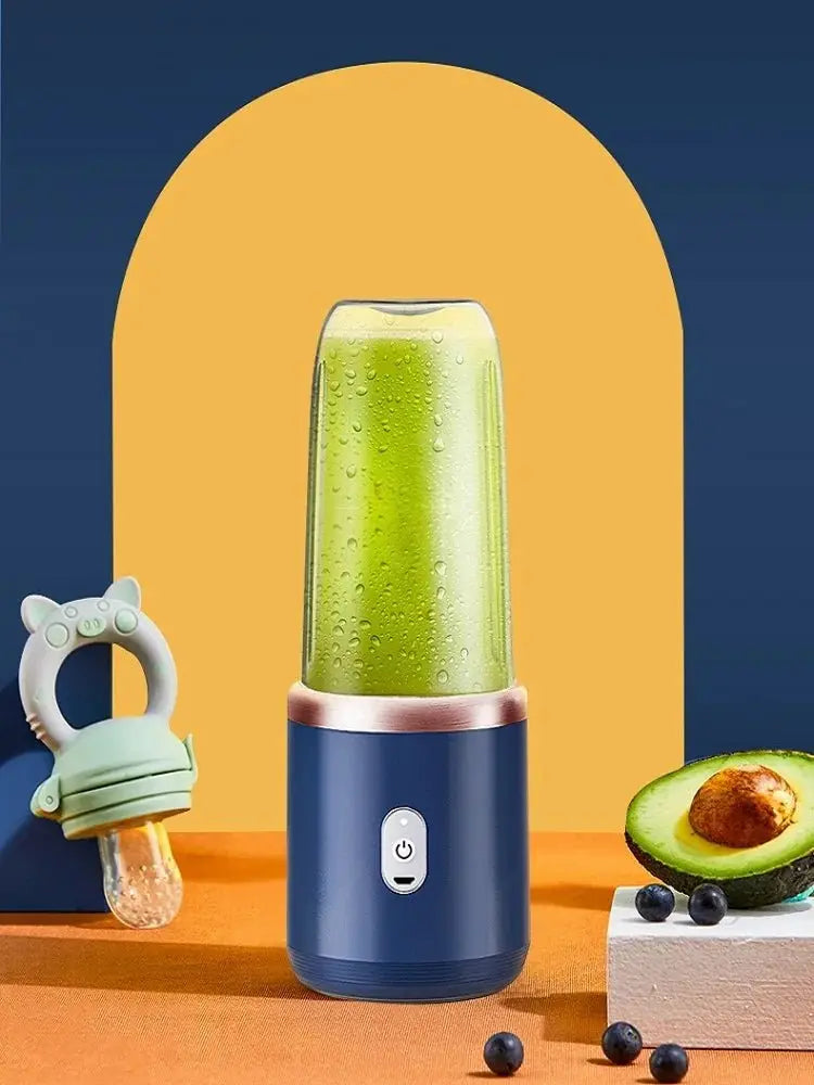 Portable Juicer Cup Smoothie Blender 6 Blade Blender Bottle Household Fruit Juicer Cup USB Rechargeable Juicer Kitchen Tool - RIGBYZ