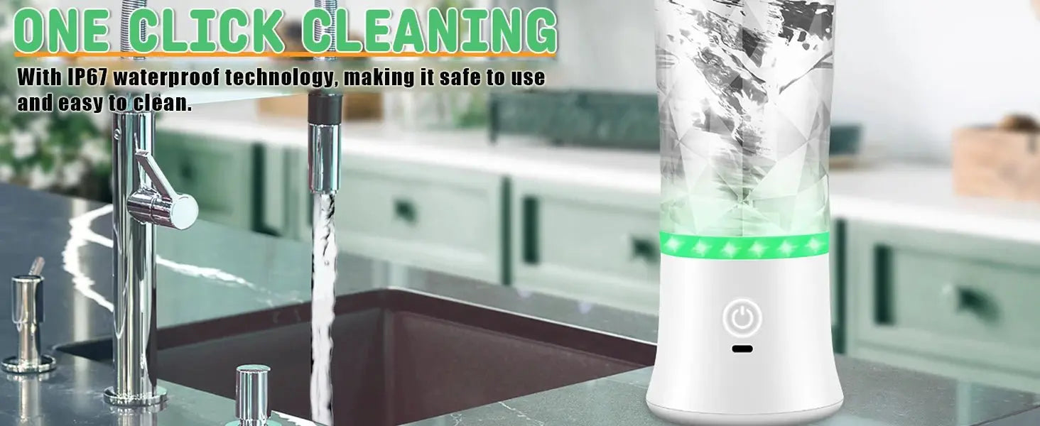 Portable Blender for Smoothies Shakes Juice Personal Small Mini Glass Mixer USB Rechargeable Electric Handheld Watter Bottle - RIGBYZ