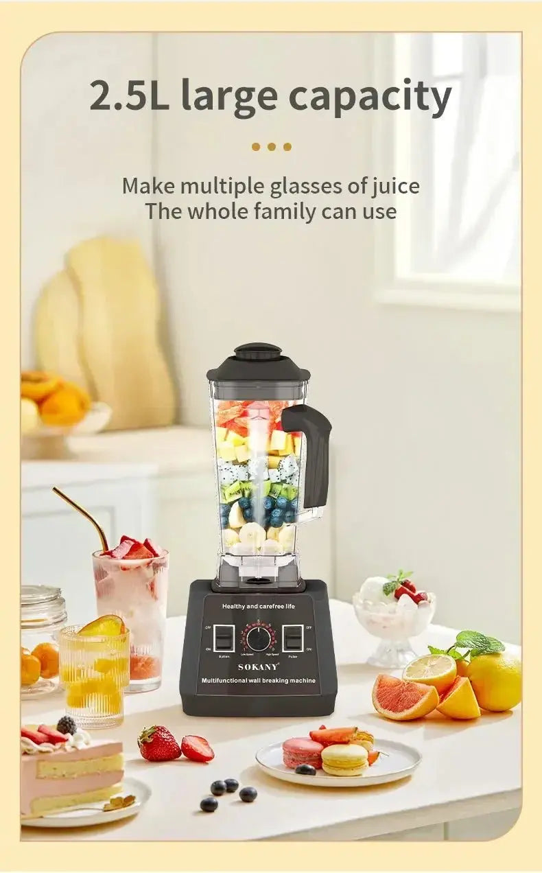 Houselin Smoothie Maker, 5000W Powerful Blender with 2.5L Container, 9 Speeds Control, for Ice/Nut,Kitchen - RIGBYZ