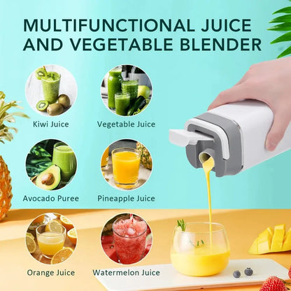 Portable 12 Blade Juicer USB Rechargeable Juicer 420ML Fruit Automatic Smoothie Blender 2 In 1 Blender Bottle Kitchen Tool - RIGBYZ