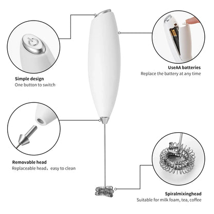 1PC Hand Blender Electric Egg Beater Milk Frother Wireless Mini Drink Mixer Foamer Household Kitchen Stirring Tools - RIGBYZ