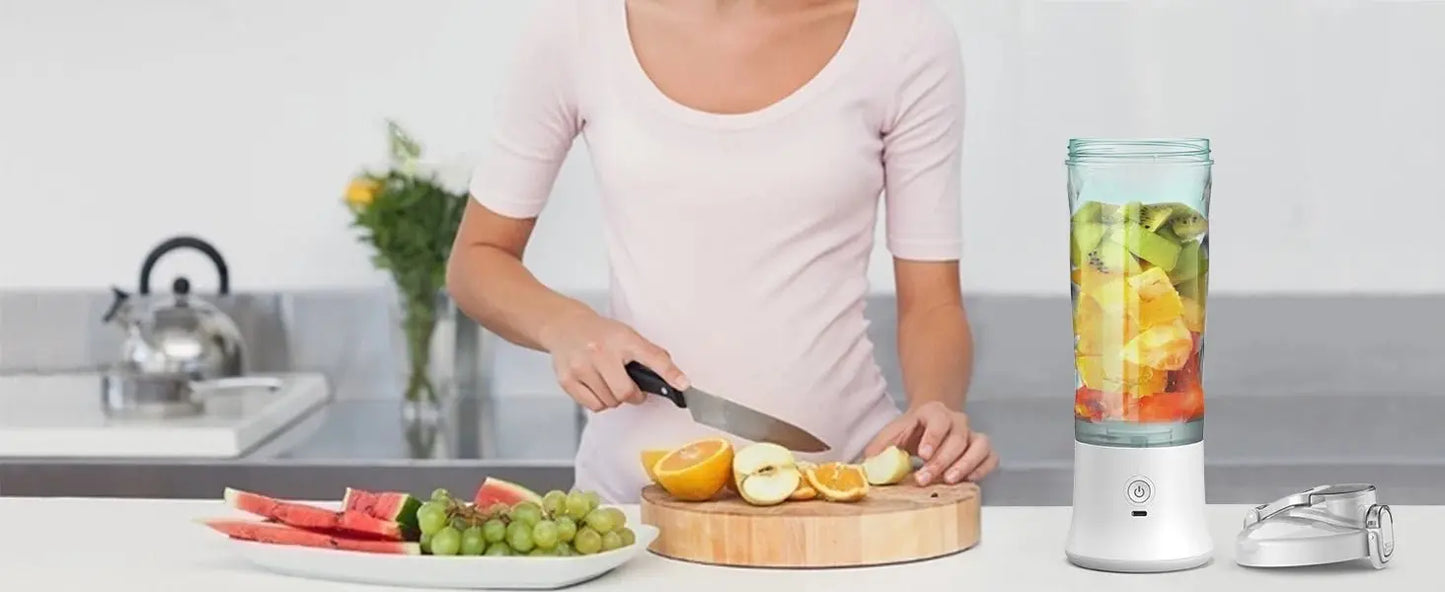 Powerful 20 oz Personal Portable Blender BPA Free USB C Rechargeable Blender with Travel Lid for Shakes Smoothies Home Travel - RIGBYZ