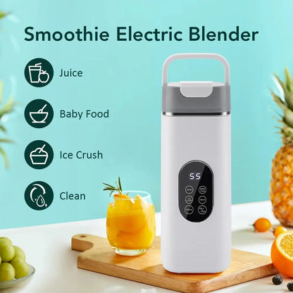 Portable 12 Blade Juicer USB Rechargeable Juicer 420ML Fruit Automatic Smoothie Blender 2 In 1 Blender Bottle Kitchen Tool - RIGBYZ