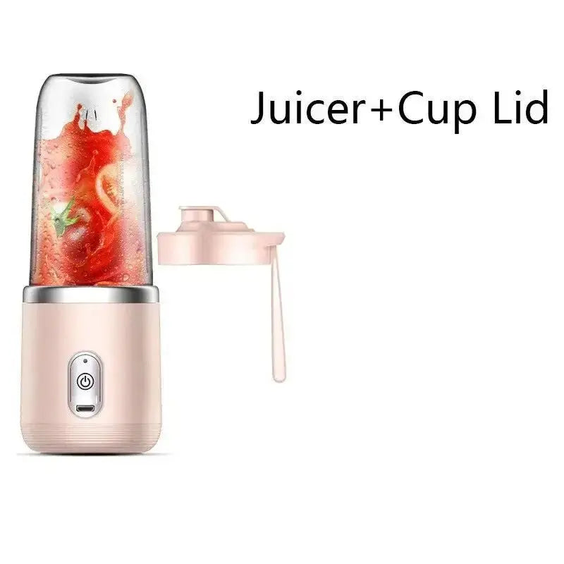 Portable Juicer Cup Smoothie Blender 6 Blade Blender Bottle Household Fruit Juicer Cup USB Rechargeable Juicer Kitchen Tool - RIGBYZ