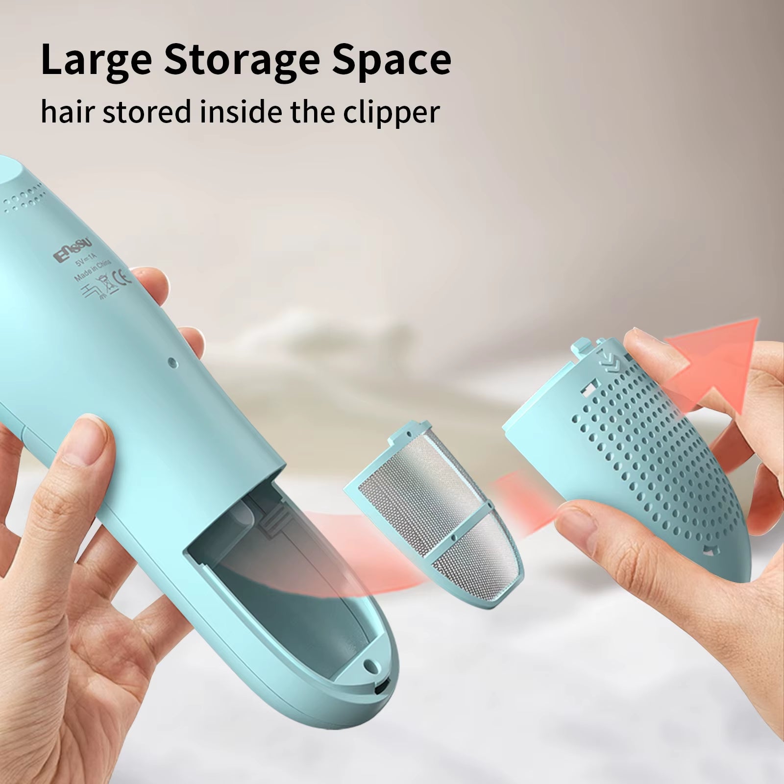 Baby Hair Clippers Professional Vacuum Electric Hair Trimmer for Children Hair Cutting Kit Cordless Rechargeable Haircut Machine
