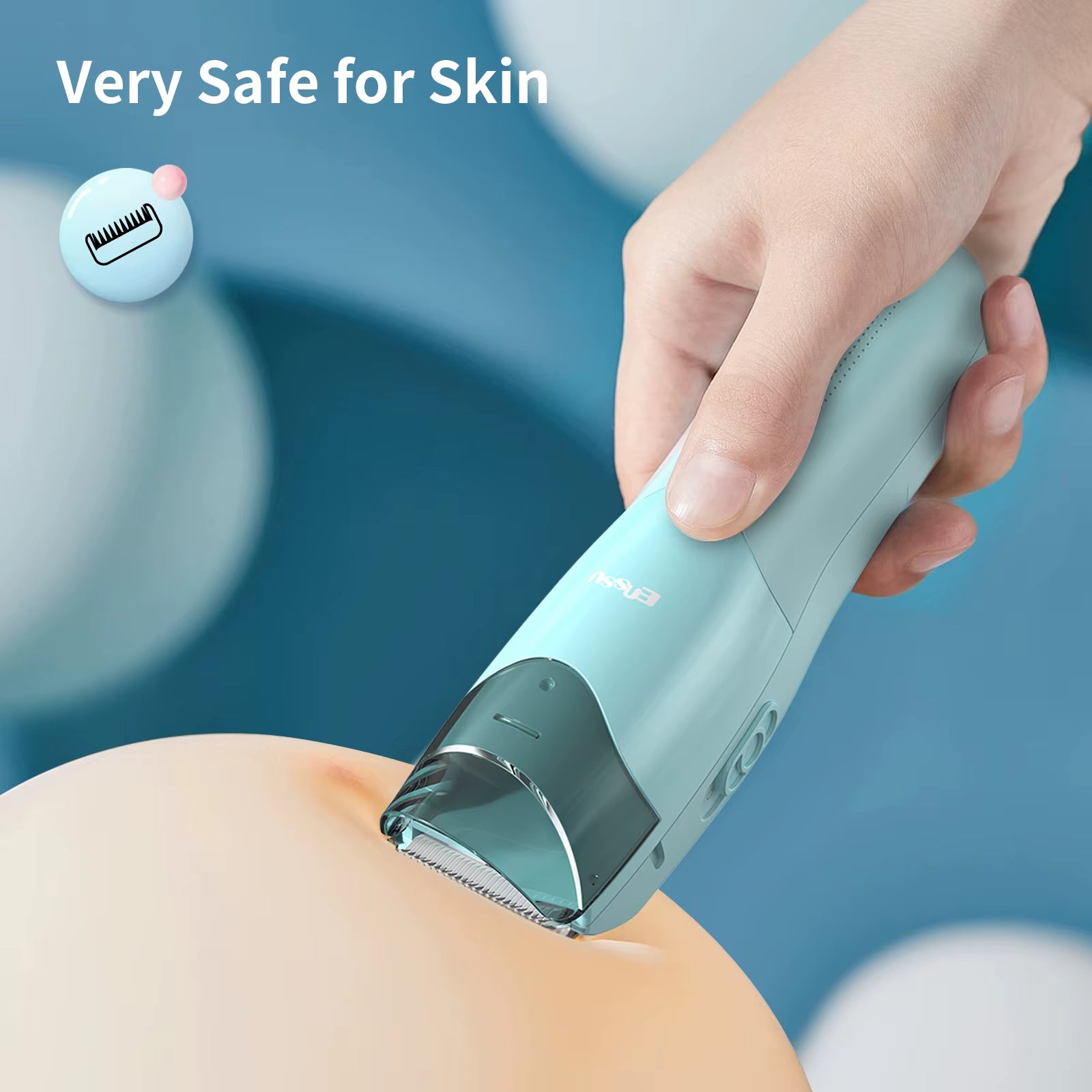 Baby Hair Clippers Professional Vacuum Electric Hair Trimmer for Children Hair Cutting Kit Cordless Rechargeable Haircut Machine