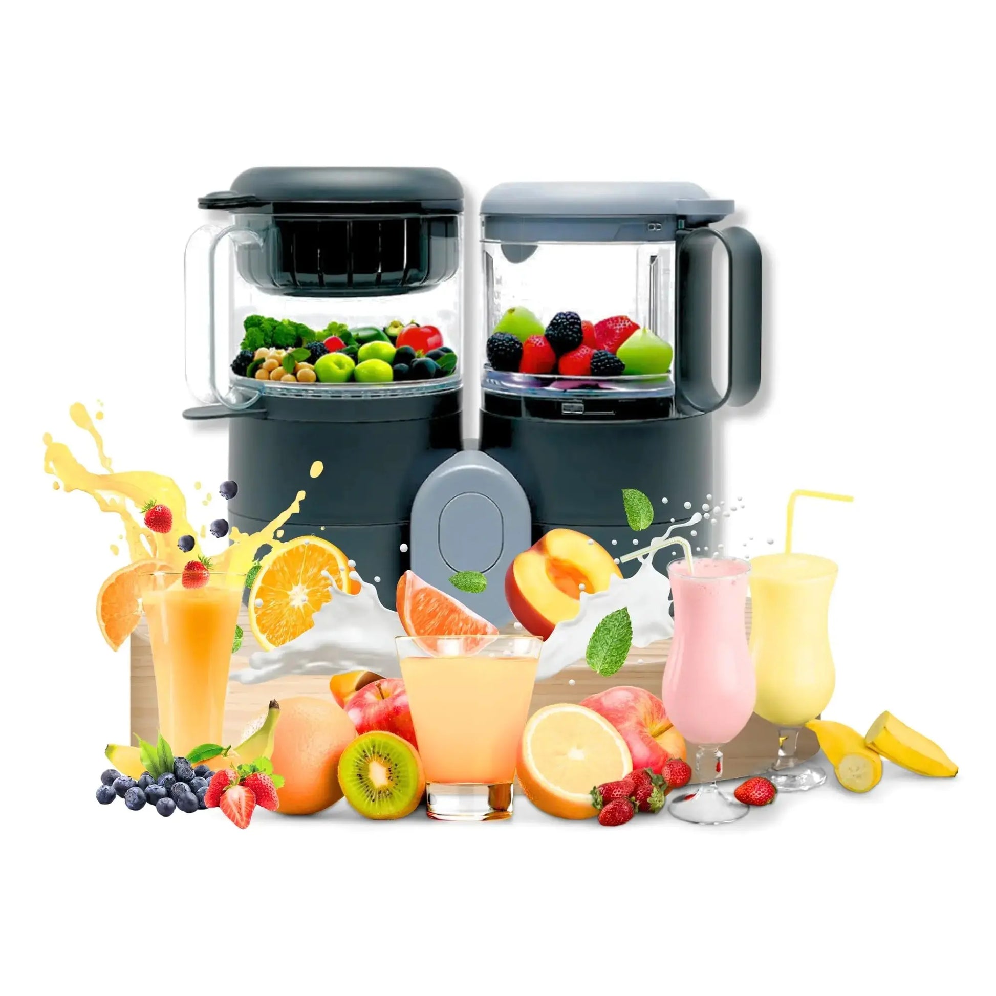 Baby Food Maker Steamer and Blender - Multifunction Baby Food Processor and Steamer w/Baby Blender Defrosting & Reheating - Time Saving Baby Food Grinder - Baby Food Blender and Steamer (2 Liters) - RIGBYZ